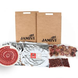 caja de 20 sobres paleta de bellota ibérico jamivi jamon de villanueva de Córdoba jamondecordoba